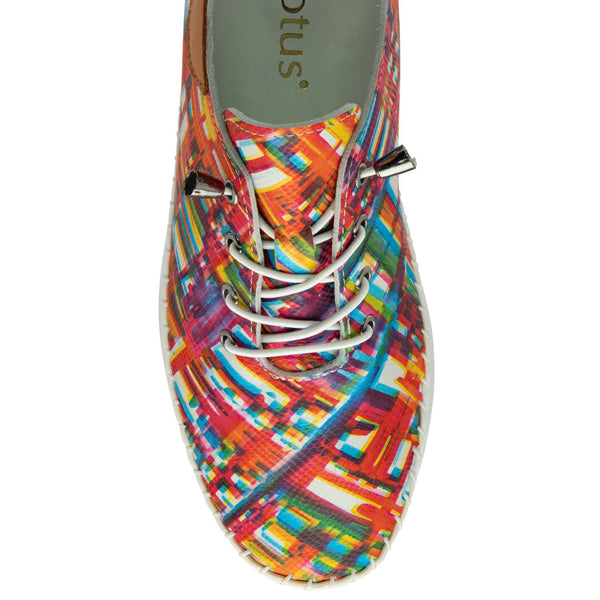Lotus Tassia Ladies Tropical Print Leather Slip On Shoes-elevate your sole