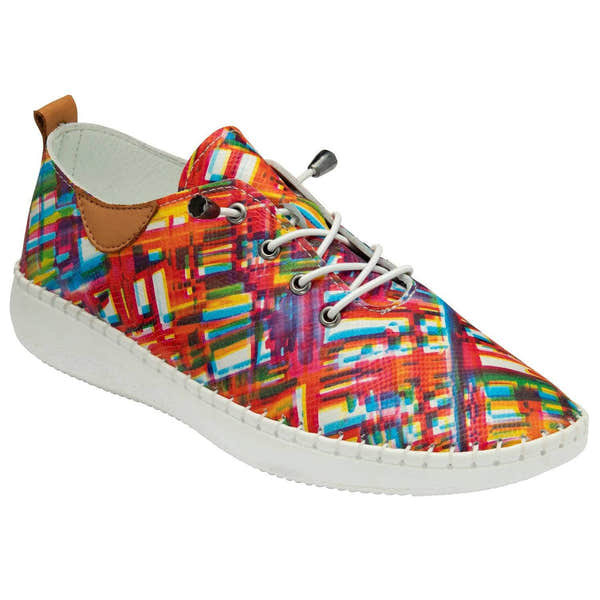 Lotus Tassia Ladies Tropical Print Leather Slip On Shoes-elevate your sole
