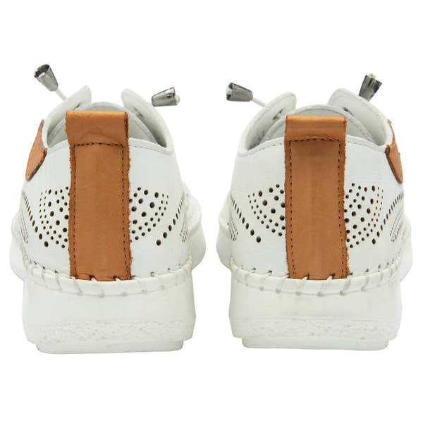 Lotus Tassia Ladies White Leather Slip On Shoes-elevate your sole