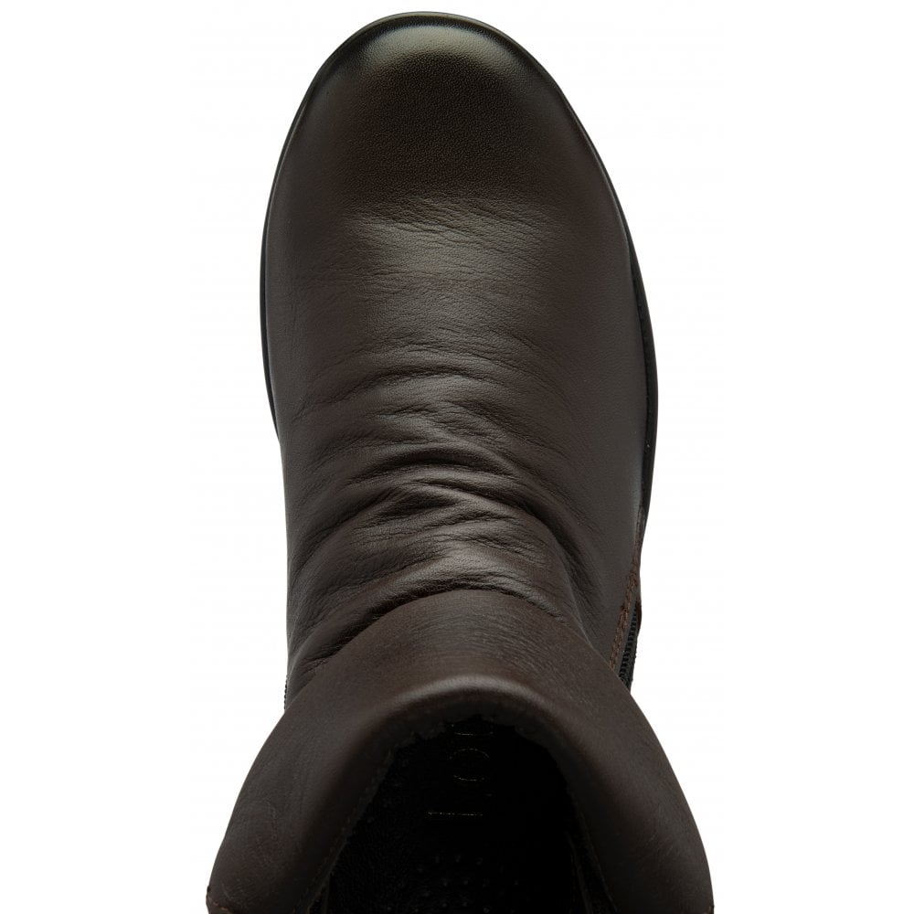 Lotus Cordelia women's brown leather ankle boots with twin zippers and classic design.