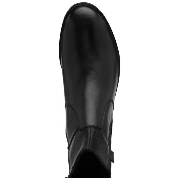 Lotus Lindley ULB479BZ women's black leather and lizard-textile side zip ankle boots, stylish footwear with sleek design.