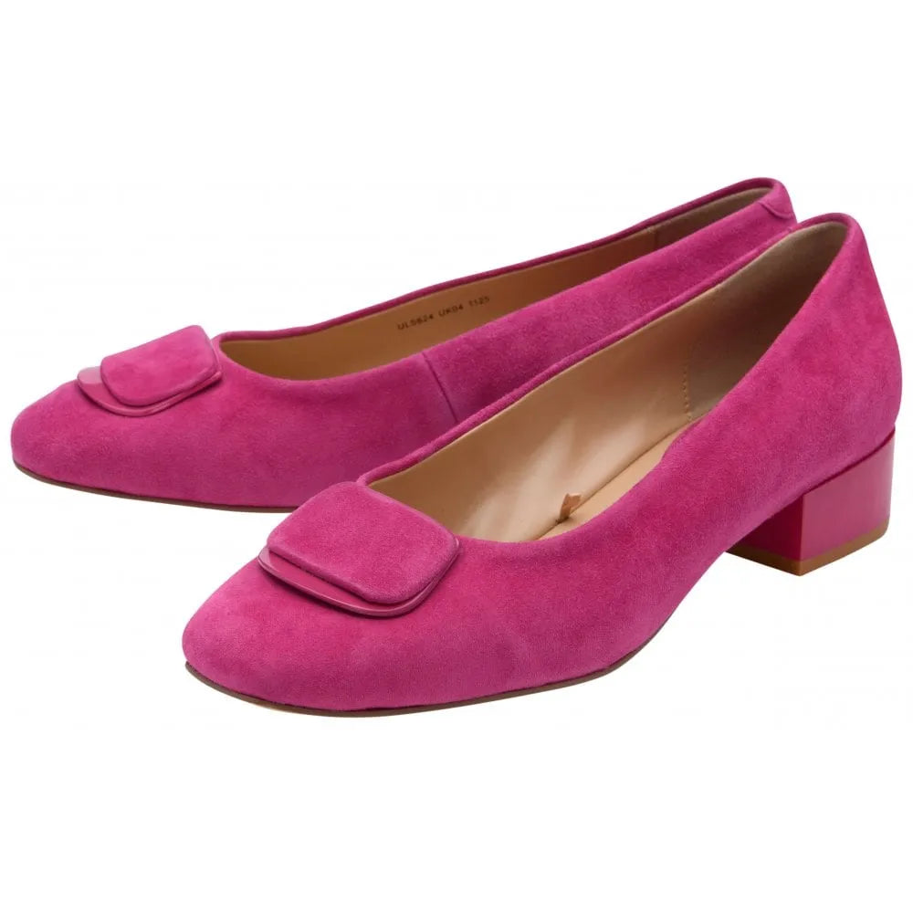 Lotus Valentina Ladies Pink Suede Slip On Shoes