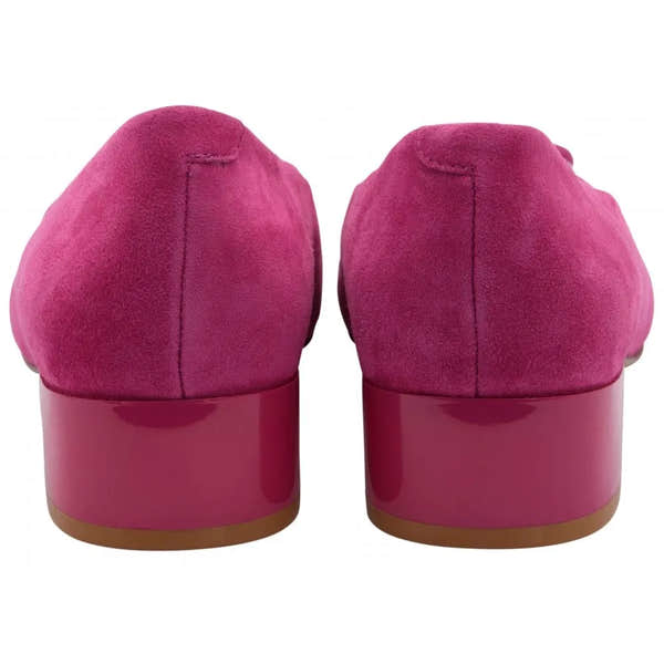 Lotus Valentina Ladies Pink Suede Slip On Shoes