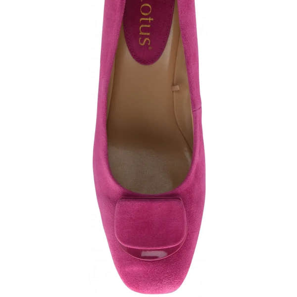 Lotus Valentina Ladies Pink Suede Slip On Shoes
