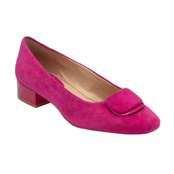 Lotus Valentina Ladies Pink Suede Slip On Shoes