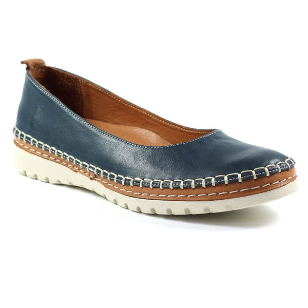 Lunar Dove FLB102 Ladies Navy Slip On Shoes-elevate your sole