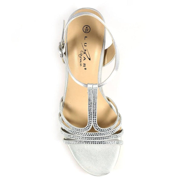 Lunar FLR063 Tatiana Ladies Silver Buckle Heels-elevate your sole