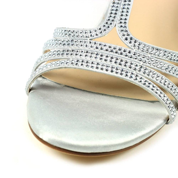 Lunar FLR063 Tatiana Ladies Silver Buckle Heels-elevate your sole