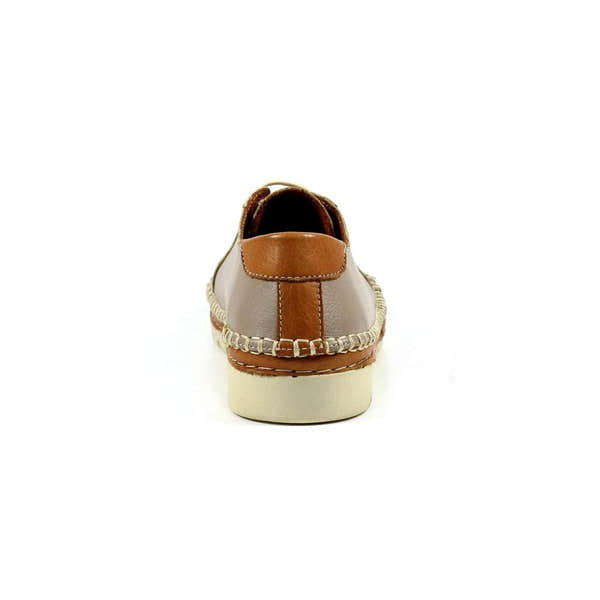 Lunar FLV026 Flow Ladies Grey Leather Lace Up Shoes-elevate your sole