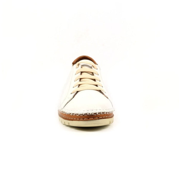 Lunar FLV026 Flow Ladies White Leather Lace Up Shoes-elevate your sole