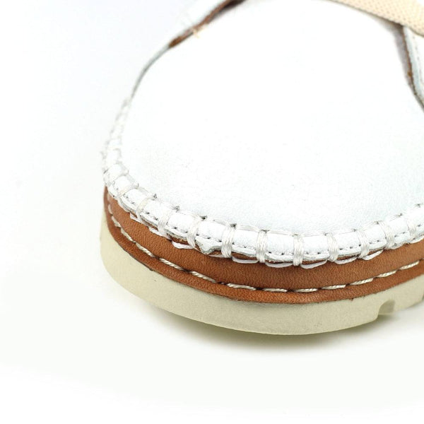 Lunar FLV026 Flow Ladies White Leather Lace Up Shoes-elevate your sole