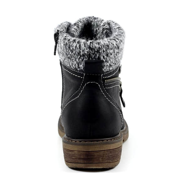 Lunar GLB090 Benson III Ladies Black Waterproof Zip & Lace Ankle Boots-elevate your sole