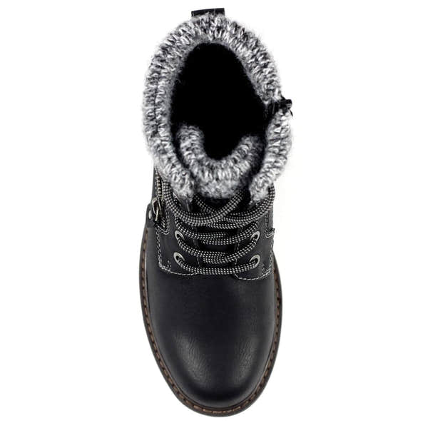 Lunar GLB090 Benson III Ladies Black Waterproof Zip & Lace Ankle Boots-elevate your sole