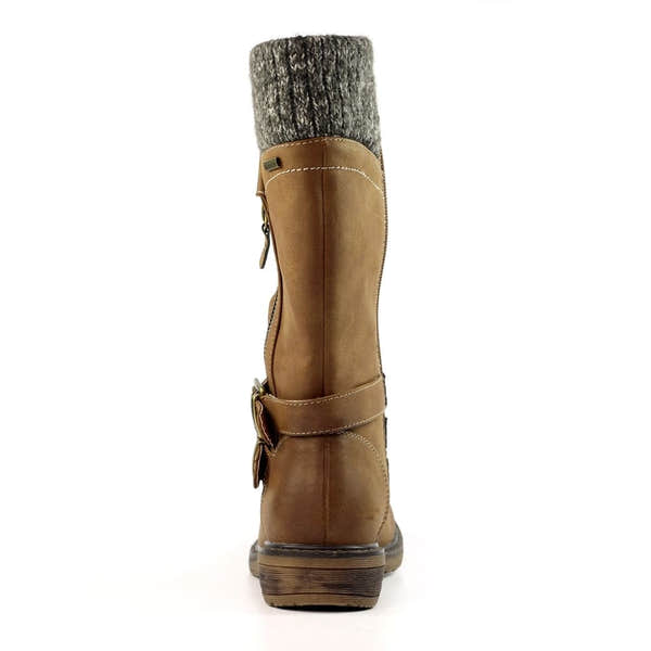 Lunar GLB134 Peyton Ladies Tan Waterproof Side Zip Mid-Calf Boots-elevate your sole