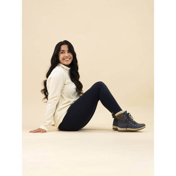 Lunar GLB150 Sycamore Ladies Blue Waterproof Zip & Lace Ankle Boots-elevate your sole