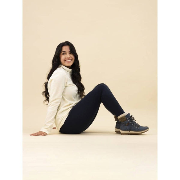 Lunar GLB150 Sycamore Ladies Blue Waterproof Zip & Lace Ankle Boots-elevate your sole