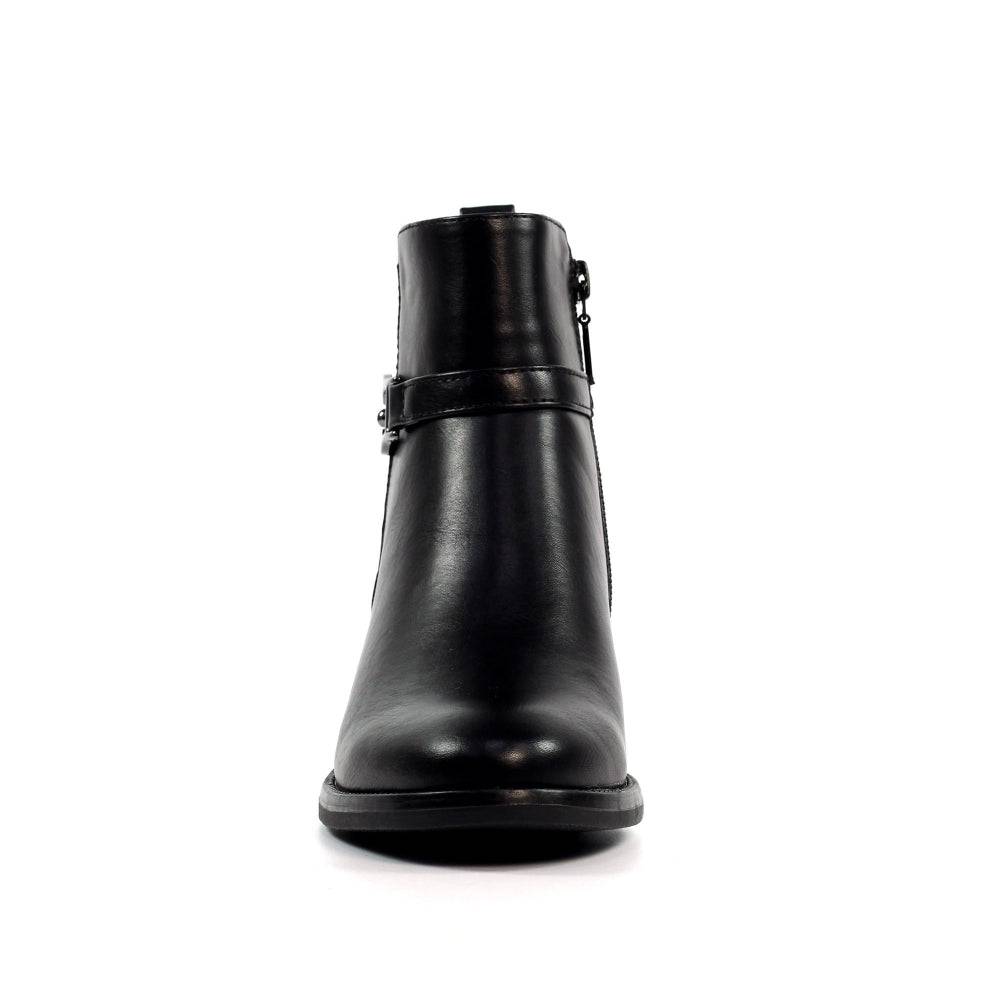 Lunar GLC006 Solana Ladies Black Side Zip Ankle Boots-elevate your sole