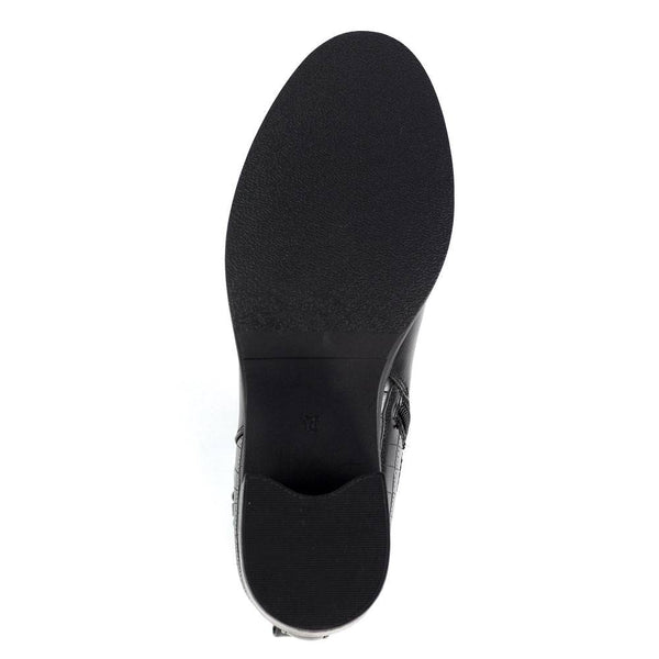 Lunar GLC006 Solana Ladies Black Side Zip Ankle Boots-elevate your sole