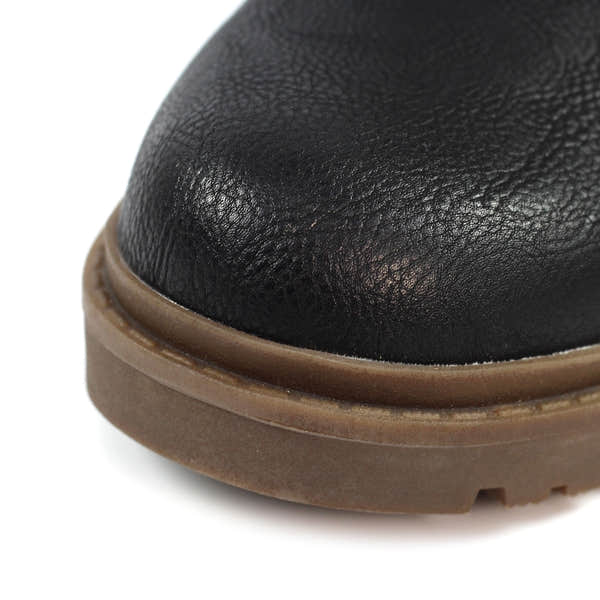Lunar GLH006 Cambridge Ladies Black Waterproof Mid-Calf Boots with Zip and Lace details.