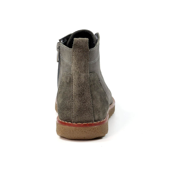 Lunar GLR010 Cheryl Ladies Grey Nubuck Leather Lace Up Ankle Boots-elevate your sole