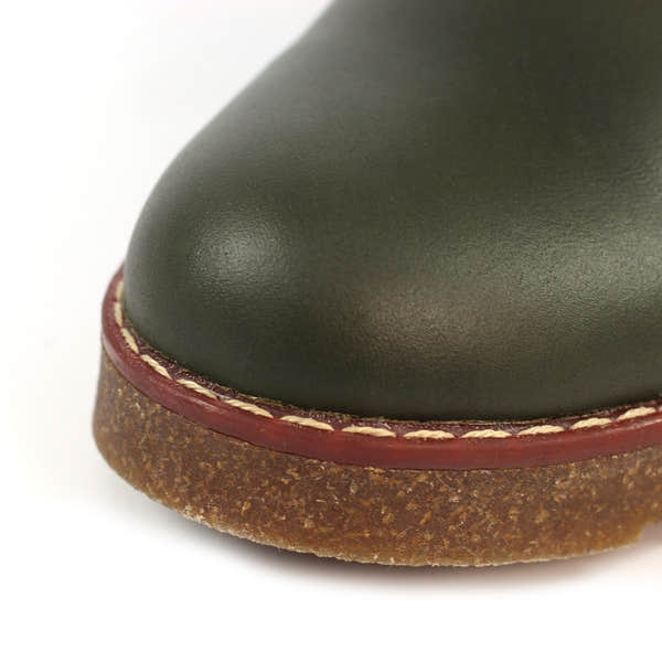 Lunar GLR126 Claire III women's olive leather ankle boots with zip and lace details, chunky rubber sole, stylish and comfortable.