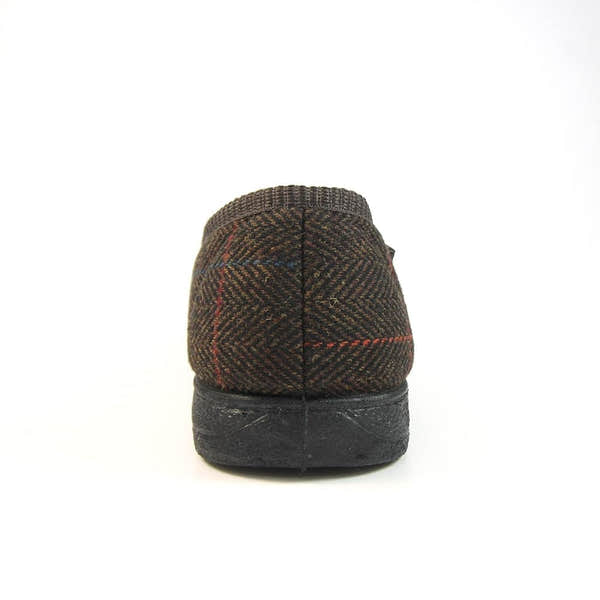 Lunar Good Year KMG137 Eisenhower Mens Brown Textile Slip On Slippers-elevate your sole