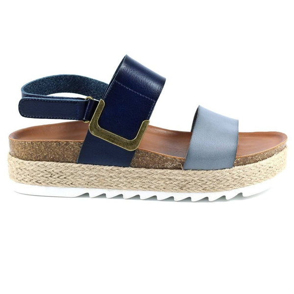 Lunar JLH356 Deanna II Ladies Grey Touch Fastening Sandals-elevate your sole