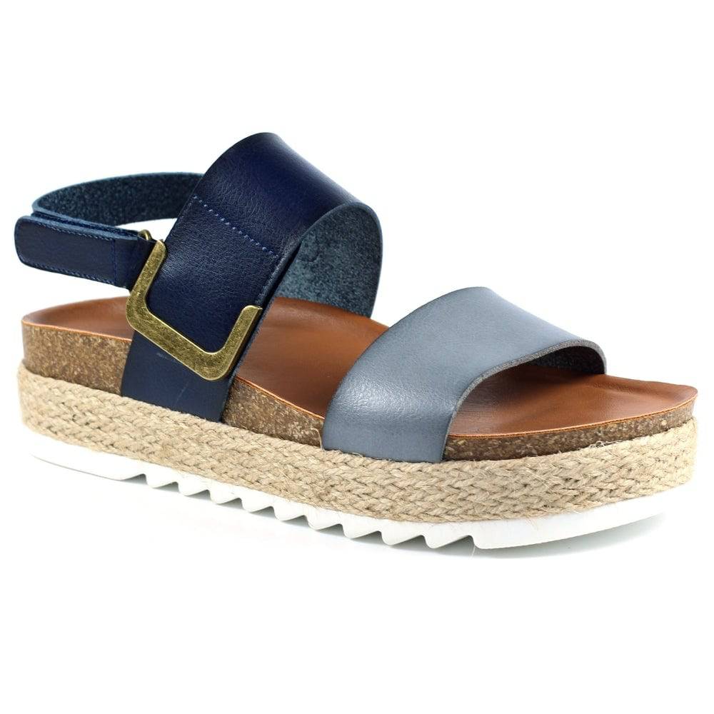 Lunar JLH356 Deanna II Ladies Grey Touch Fastening Sandals-elevate your sole