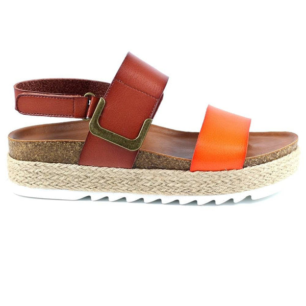 Lunar JLH356 Deanna II Ladies Orange Touch Fastening Sandals-elevate your sole