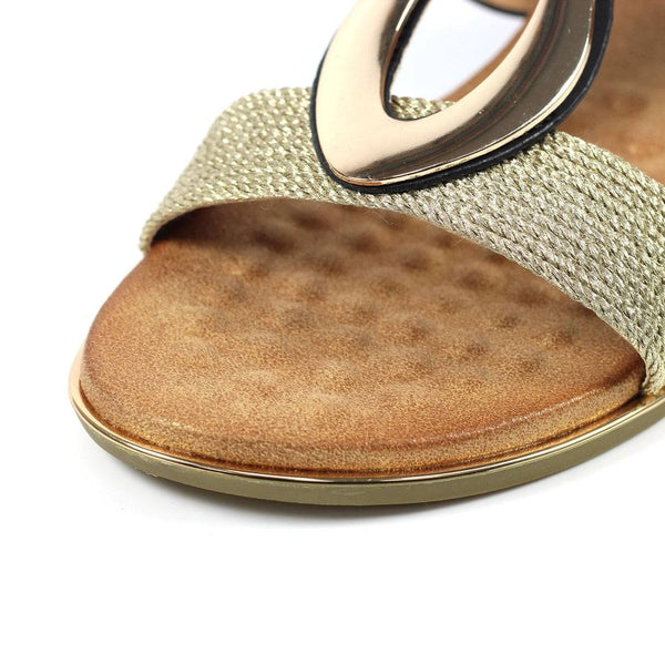 Lunar JLH434 Porto Ladies Black Slip On Sandals-elevate your sole