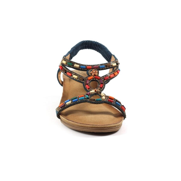 Lunar JLH478 Epsom Ladies Blue Pull On Sandals-elevate your sole