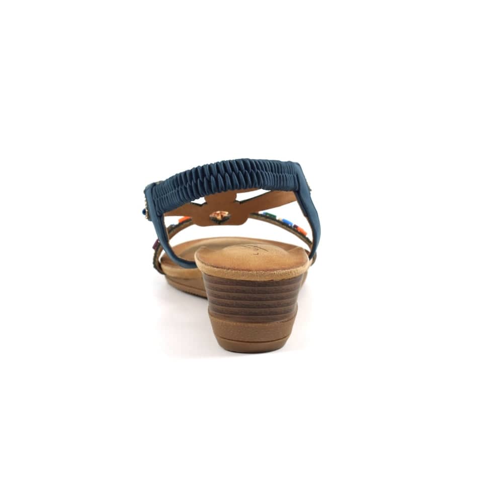 Lunar JLH478 Epsom Ladies Blue Pull On Sandals-elevate your sole