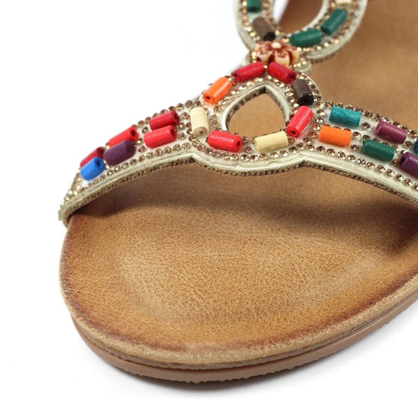 Lunar JLH478 Epsom Ladies White Pull On Sandals-elevate your sole