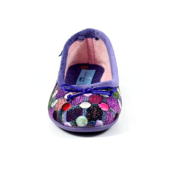 Lunar KLA095 Magic Ladies Spanish Purple Textile Slip On Slippers-elevate your sole