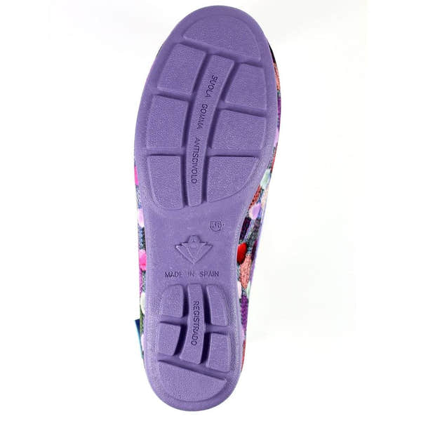 Lunar KLA095 Magic Ladies Spanish Purple Textile Slip On Slippers-elevate your sole