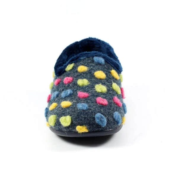 Lunar KLA125 Helix Ladies Spanish Blue Textile Slip On Slippers-elevate your sole