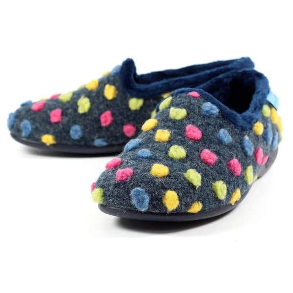 Lunar KLA125 Helix Ladies Spanish Blue Textile Slip On Slippers-elevate your sole