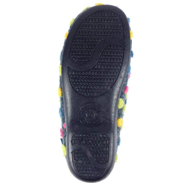Lunar KLA125 Helix Ladies Spanish Blue Textile Slip On Slippers-elevate your sole