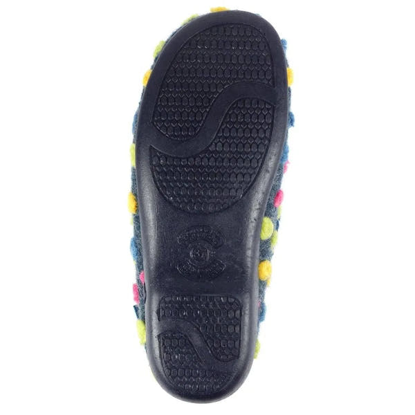 Lunar KLA125 Helix Ladies Spanish Blue Textile Slip On Slippers-elevate your sole