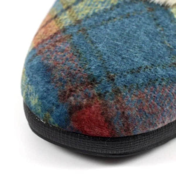 Lunar KLA209 Hoxton Ladies Spanish Blue Textile Slip On Slippers-elevate your sole