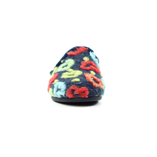 Lunar KLA233 Valentine Ladies Spanish Navy Textile Slip On Slippers-elevate your sole