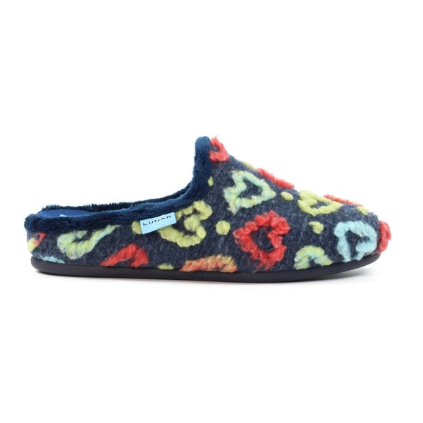 Lunar KLA233 Valentine Ladies Spanish Navy Textile Slip On Slippers-elevate your sole