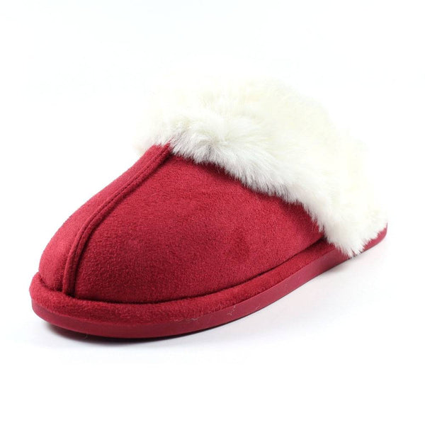 Lunar KLB033 Lunar Margarita II Ladies Berry Wool Slip On Slippers-elevate your sole