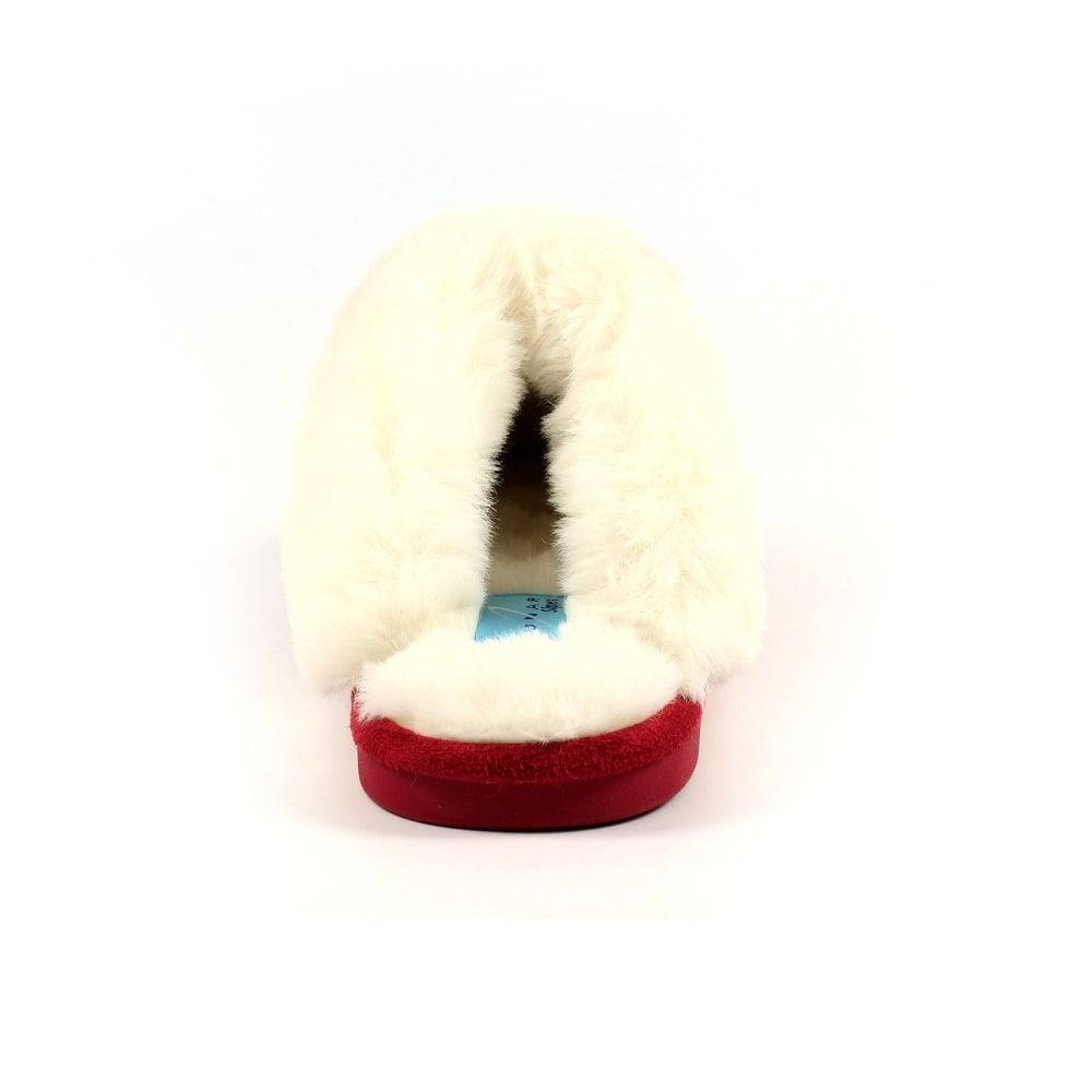 Lunar KLB033 Lunar Margarita II Ladies Berry Wool Slip On Slippers-elevate your sole