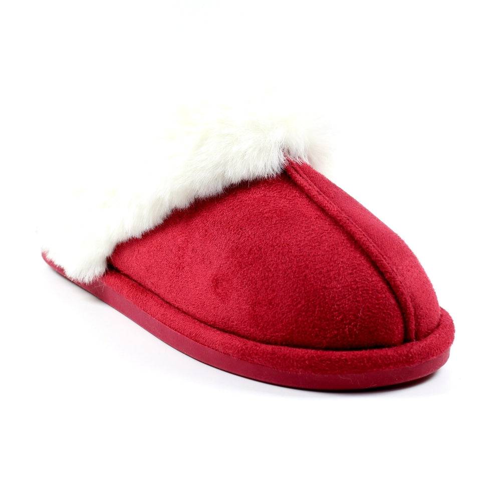 Lunar KLB033 Lunar Margarita II Ladies Berry Wool Slip On Slippers-elevate your sole
