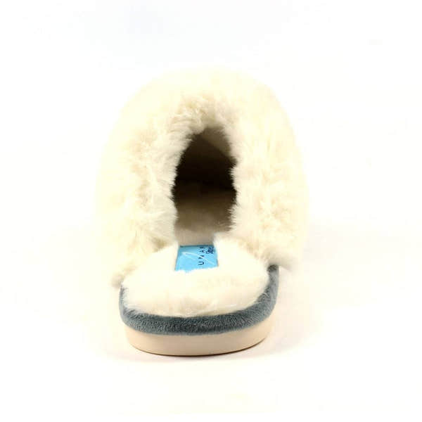 Lunar KLB038 Nika Ladies Grey Wool Slip On Slippers-elevate your sole