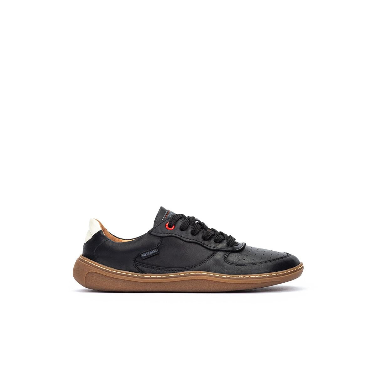 Pikolinos Aranjuez U9F-6363C1 Mens Spanish Black Leather Lace Up Trainers