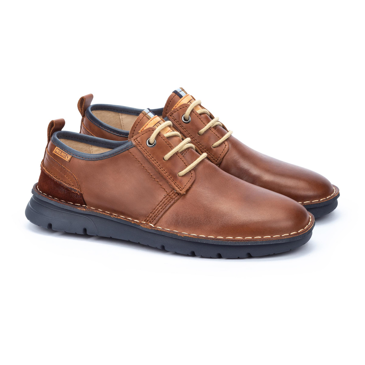 Pikolinos Rivas M3T-4232C1 Mens Cuero Brown Leather Lace Up Shoes