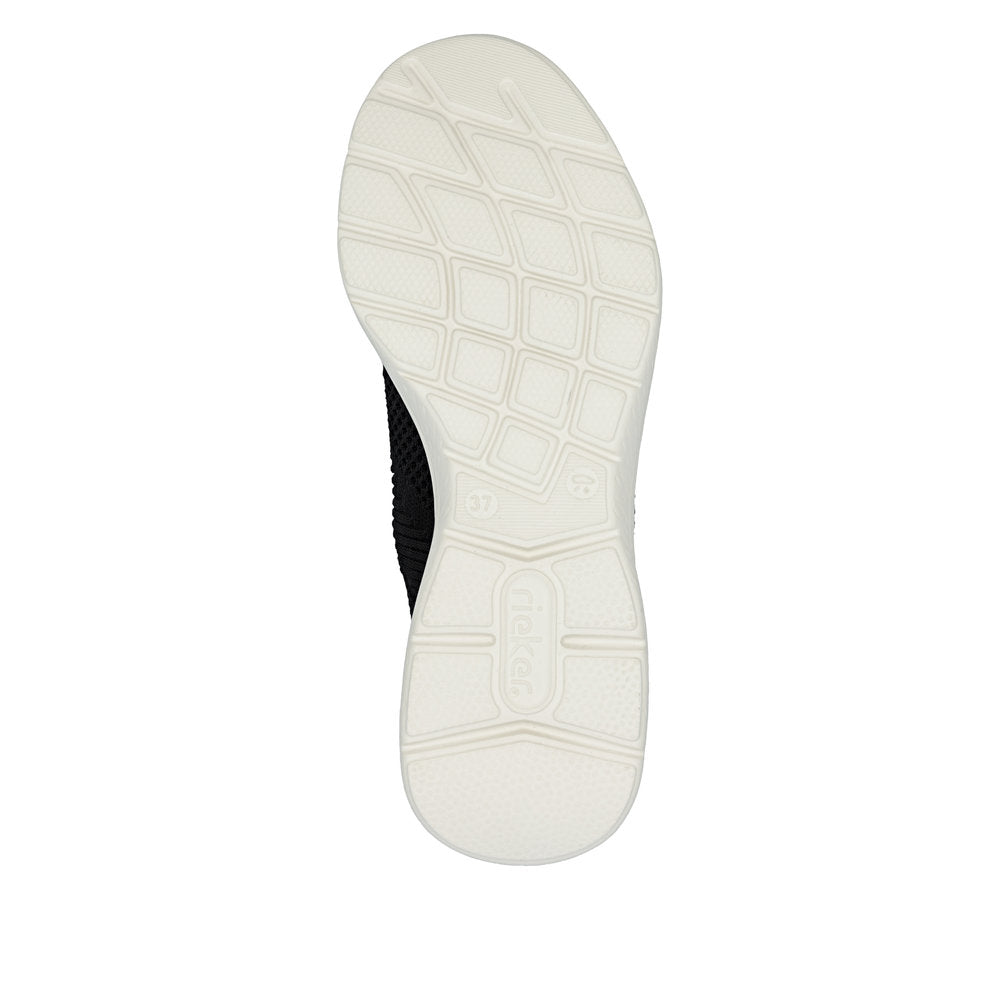Rieker M5072-01 Ready2Go Ladies Black Textile Slip On Trainers