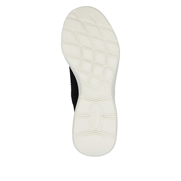 Rieker M5072-01 Ready2Go Ladies Black Textile Slip On Trainers